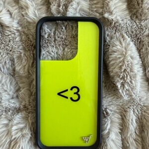 Vibrant Lime Phone Case with Black Border